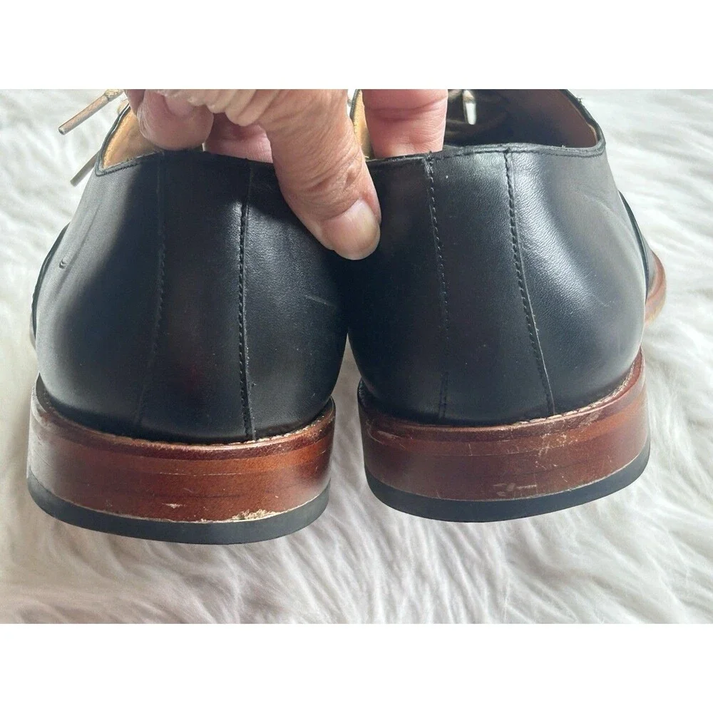 Warfield & Grand Fremont Cap Toe Oxford Shoes Mens Size 10.5 Black Leather Dress